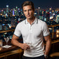 👔 50% OFF NOW! ✨ Men's Classic Short-Sleeve Collared Shirt – Tipped Collar, Modern Fit & Low-Maintenance – Versatile Wardrobe Staple 🌟