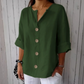 👚 50% OFF NOW! 🌿 Women's Loose Button-Down Top – Breathable, Wrinkle-Resistant & Easy Care – Perfect for Casual or Office ✨