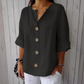 👚 50% OFF NOW! 🌿 Women's Loose Button-Down Top – Breathable, Wrinkle-Resistant & Easy Care – Perfect for Casual or Office ✨