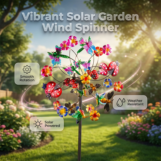 ☀️ 50% OFF NOW! 🌀 Solar-Powered Wind Spinner for Garden – Weatherproof Metal, Dual-Direction Rotation & Easy Ground Anchor ✨