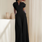 💃 50% OFF NOW! 🌺 Women's V-Neck Wide-Leg Jumpsuit – High-Waisted & Office to Evening ✨