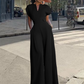 💃 50% OFF NOW! 🌺 Women's V-Neck Wide-Leg Jumpsuit – High-Waisted & Office to Evening ✨