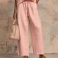👚 50% OFF NOW! 💃 Women's Solid Color 2-Piece Casual Tracksuit Set – Puff Sleeves & Wide-Leg Pants ✨