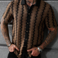 👔 50% OFF NOW! 🕶️ Men's Short Sleeve Retro Geometric Knit Shirt – Vintage Pattern & Breathable Fabric ✨