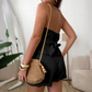 👗 50% OFF NOW! ☀️ Halter Vest & Shorts 2-Piece Set – Chic Summer Style, V-Neck & Pleated Design – Effortless Vacation Look 🏖️