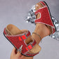 👡 50% OFF NOW! 🏖️ Double Buckle Cork Slide Sandals – Sparkling, Comfy & Effortlessly Chic – Perfect for Summer & Beach ✨