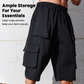 🩳 50% OFF NOW! 🔧Men's Casual Cargo Capri Shorts – Large Pockets & Wide-Leg Fit 🌲