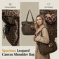 👜 50% OFF NOW! 🐆 Leopard Print Canvas Shoulder Bag – Chic & Spacious ✨