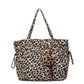 👜 50% OFF NOW! 🐆 Leopard Print Canvas Shoulder Bag – Chic & Spacious ✨