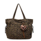 👜 50% OFF NOW! 🐆 Leopard Print Canvas Shoulder Bag – Chic & Spacious ✨