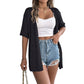 👚 50% OFF NOW! 🌸 Women's Short Sleeve Hollow-Out Knit Cardigan – Breathable Pointelle, Lightweight & Versatile Open-Front – Summer Essential ☀️