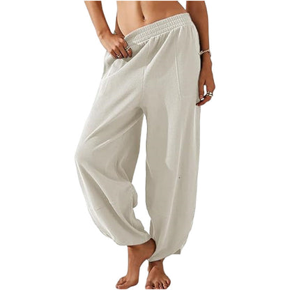 👖 50% OFF NOW! ✨ Women's Casual Elastic Waist Wide Leg Pants – Comfort Fit & Side Pockets 🌸