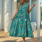 🎨 50% OFF NOW! 💃 Abstract Print Tiered Midi Dress – Flowy, Boho Chic & Breathable – Perfect for Summer Vacations ✨