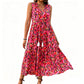 🎨 50% OFF NOW! 💃 Abstract Print Tiered Midi Dress – Flowy, Boho Chic & Breathable – Perfect for Summer Vacations ✨