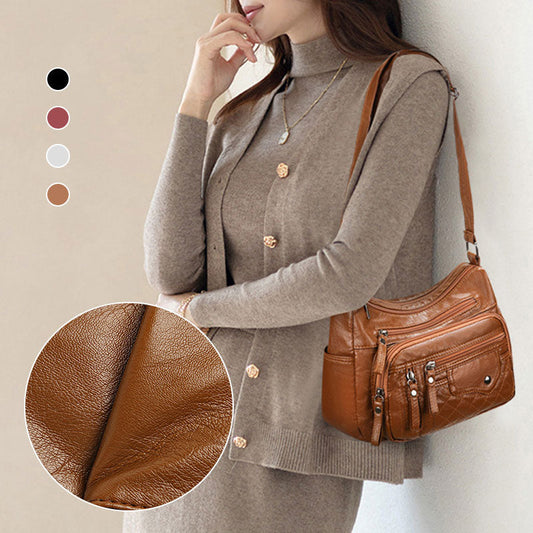 👜 50% OFF NOW! ✨ Women's Multi-Pocket Shoulder Bag – PU Leather & Large Capacity – Stylish & Adjustable 🌸