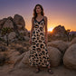 🐆 50% OFF NOW! 💃 Women's Leopard Print Spaghetti Strap Dress – Flowy A-Line, Lightweight & Adjustable – Perfect for Summer & Travel ✨