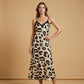 🐆 50% OFF NOW! 💃 Women's Leopard Print Spaghetti Strap Dress – Flowy A-Line, Lightweight & Adjustable – Perfect for Summer & Travel ✨