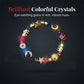 💫 50% OFF NOW! 🌙 Celestial Charm Bracelet – Sun, Moon & Stars – Multi-Color Crystals & Mystical Design 🌟