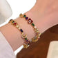💫 50% OFF NOW! 🌙 Celestial Charm Bracelet – Sun, Moon & Stars – Multi-Color Crystals & Mystical Design 🌟