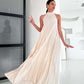 👗 50% OFF NOW! ✨ Women's Halter Neck Maxi Dress – Flowy Pleated & Elegant – Lightweight & Floor Length for Summer 🌸