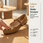 🩰 50% OFF NOW! 🌿 Comfortable PU Ballet Flats – Suede-Look, Adjustable Strap & Square Toe – All-Day Comfort 🌸
