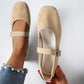 🩰 50% OFF NOW! 🌿 Comfortable PU Ballet Flats – Suede-Look, Adjustable Strap & Square Toe – All-Day Comfort 🌸