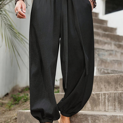 👖 50% OFF NOW! 🌿 Men's Casual Harem Pants with Elastic Ankles – Relaxed Fit & Adjustable Waist – Breathable Cotton Blend & Tapered Silhouette 🧘‍♂️