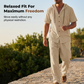 🌴 50% OFF NOW! 👕 Men's Cotton Linen Hooded Shirt & Pants Set – Breathable, Skin-Friendly & Perfect for Tropical Vacations 🏖️