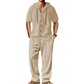 🌴 50% OFF NOW! 👕 Men's Cotton Linen Hooded Shirt & Pants Set – Breathable, Skin-Friendly & Perfect for Tropical Vacations 🏖️