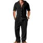 🌴 50% OFF NOW! 👕 Men's Cotton Linen Hooded Shirt & Pants Set – Breathable, Skin-Friendly & Perfect for Tropical Vacations 🏖️