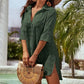 👗 50% OFF NOW! ✨ Women's Oversized Chiffon Shirt – Jacquard & Side Slit – Half Zip & Longline Cut – Premium Lightweight Fabric 🌿