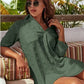 👗 50% OFF NOW! ✨ Women's Oversized Chiffon Shirt – Jacquard & Side Slit – Half Zip & Longline Cut – Premium Lightweight Fabric 🌿