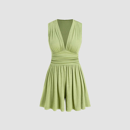 👗 50% OFF NOW! ✨ Women's Deep V-Neck Romper – Bold & Feminine Style – Lightweight & Flowy Fit for Summer 🌿