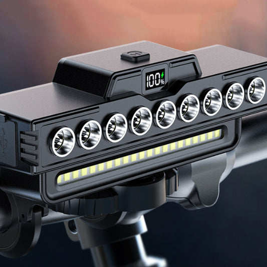 🚴 LIMITED‑TIME 50% OFF!✨Bicycle Headlight – 28 LED, Built‑in Horn, USB Rechargeable, Wired Remote Control 🔦