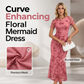🌸 50% OFF NOW!💃 Women's Floral Mesh Mermaid Dress – Ruched Waist & Romantic Style – Perfect for Date Night ✨