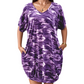 👗 50% OFF NOW! 🌿 Women's Camo T-Shirt Dress – V-Neck & Side Pockets – Relaxed Fit & Banded Hem – Plus Size Friendly 🚶‍♀️