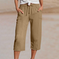 👖 50% OFF NOW!🌿 Women's Pleated Cropped Pants – Linen-Cotton Wide-Leg & Breathable – Summer Casual Essential 🍃