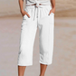 👖 50% OFF NOW!🌿 Women's Pleated Cropped Pants – Linen-Cotton Wide-Leg & Breathable – Summer Casual Essential 🍃