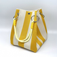 👜 50% OFF NOW! 🧶 Striped Knit Bucket Handbag – Chic Rope Handle & Snap Closure – Spacious & Lightweight – Perfect Vacation Accessory 🏖️