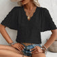 🦋 50% OFF NOW!✨ Women's Jacquard V-Neck Butterfly Sleeve Top – Elegant 3D Texture & Flattering Fit – Versatile Chic Blouse 🌸