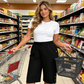 👖 50% OFF NOW! 🌸 Women's Elastic Waist Capri Pants – Comfort Fit, Casual & Easy Pull-On – Everyday Summer Staple ☀️