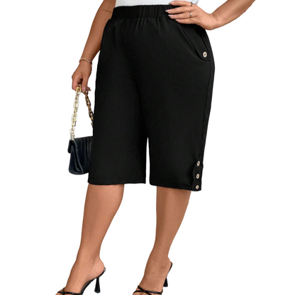 👖 50% OFF NOW! 🌸 Women's Elastic Waist Capri Pants – Comfort Fit, Casual & Easy Pull-On – Everyday Summer Staple ☀️