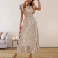👗 50% OFF NOW!🌿 Women's V-Neck Smocked Maxi Dress – High Waist & Flutter Sleeves – Flowy Long Skirt – Lightweight Summer Party Dress 💃