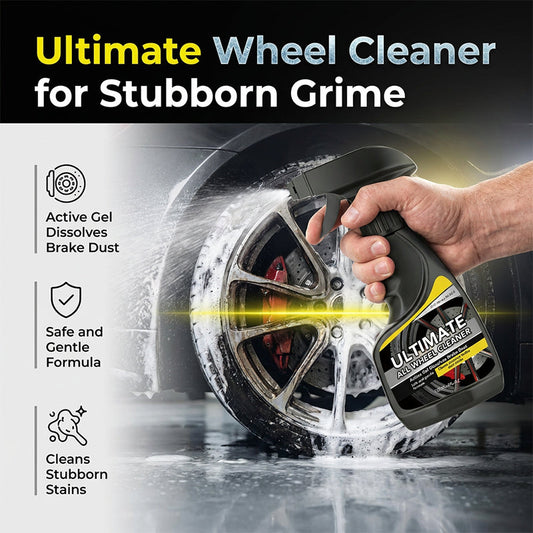 🚗 50% OFF NOW!🧼 Ultimate All Wheel Cleaner Spray – Active Gel for Brake Dust – Safe for Alloy & Chrome – Professional Rim Detailer ✨