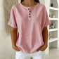 👕 50% OFF NOW!✨ Women's Casual Striped Henley Shirt – Classic Henley Neck & Relaxed Fit – Effortless Style 🍃