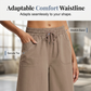 👖 50% OFF NOW!☁️ Women's Solid Loose Capri Pants – Elastic Waist & Deep Pockets – Breathable Casual Trousers ✨