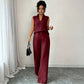 👔 50% OFF NOW!✨ Women's Sleeveless Top & Wide-Leg Pants Set – V-Neck Collar & Flowy Trousers – Breathable Office to Evening Outfit 🥂