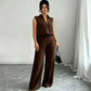 👔 50% OFF NOW!✨ Women's Sleeveless Top & Wide-Leg Pants Set – V-Neck Collar & Flowy Trousers – Breathable Office to Evening Outfit 🥂