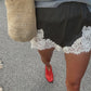 🩳 50% OFF NOW!✨ Satin Lace Trim Shorts – Wide Leg & Floral Lace Hem – Silky Smooth Summer Beach Vacation Shorts 🌸