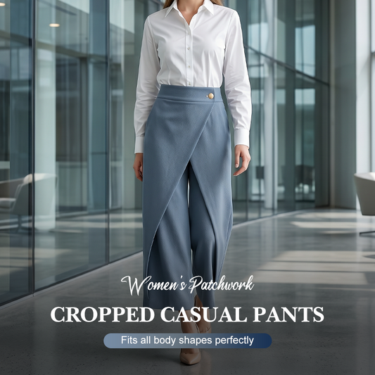 👖 50% OFF NOW!🎨 Women's Patchwork Cropped Trousers – Trendy Color Block & Casual Fit – Comfy Streetwear for Summer Vacation 🌴